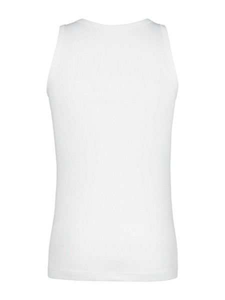 HUBER Regular Fit Bianco Doppelrippenstich