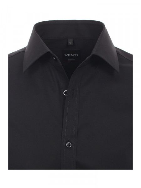 VENTI Slim Fit Camicia Nero Kent Popeline - Vista 1