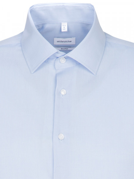 SEIDENSTICKER Tailored Fit Camicia Azzurro Business Kent Fil à Fil - Vista 2