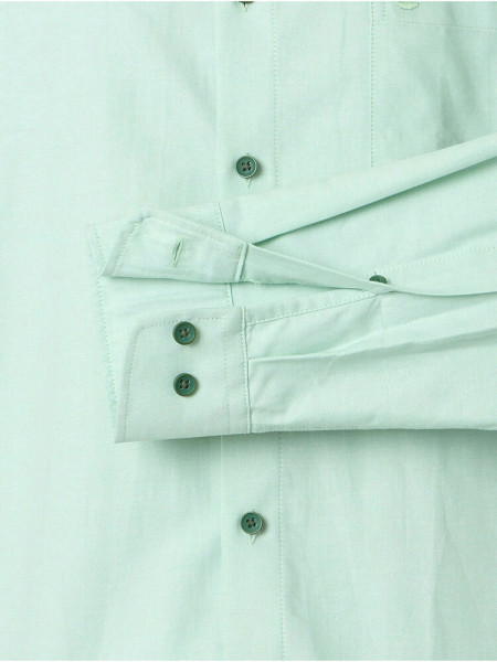 REDMOND Regular Fit Camicia Verde Button-Down Fein Oxford - Vista 2