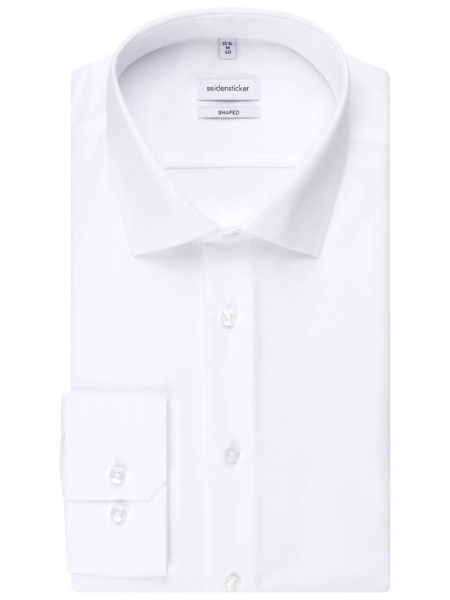 SEIDENSTICKER Tailored Fit Camicia Bianco Business Kent Popeline - Vista 4