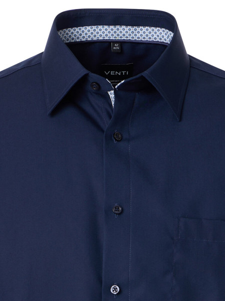 VENTI Comfort Fit Camicia Blu scuro Kent Popeline - Vista 1