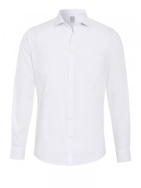 PURE Extra Slim Fit Camicia Bianco Haifisch Popeline - Vista 1