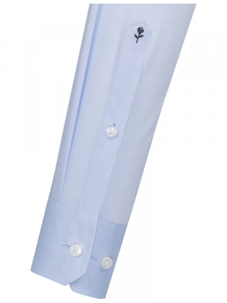 SEIDENSTICKER Tailored Fit Camicia Azzurro Business Kent Popeline - Vista 1