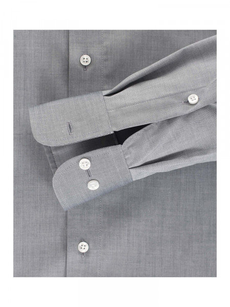 CASAMODA Regular Fit Camicia Grigio chiaro Kent Popeline - Vista 2