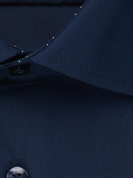 SEIDENSTICKER Regular Fit Camicia Marino Business Kent Popeline - Vista 3