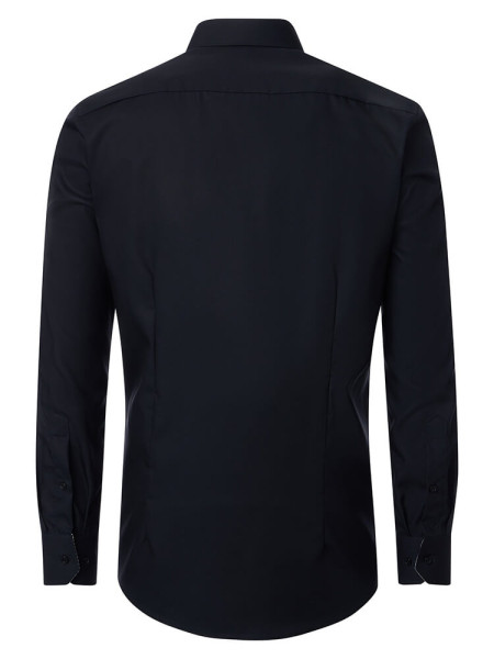 VENTI Comfort Fit Camicia Nero Kent Popeline