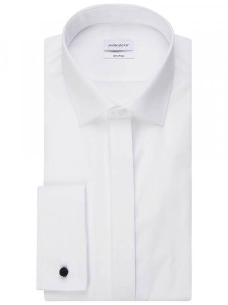 SEIDENSTICKER Tailored Fit Camicia Bianco Business Kent Popeline - Vista 4