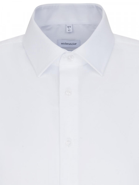 SEIDENSTICKER Tailored Fit Camicia Bianco Business Kent Popeline - Vista 2