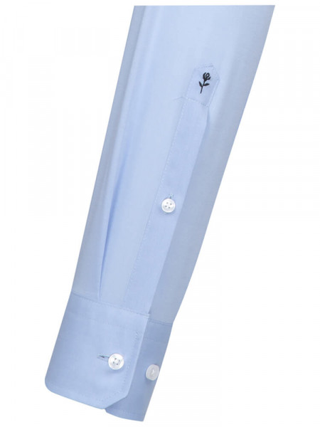 SEIDENSTICKER Regular Fit Camicia Azzurro Business Kent Fil à Fil - Vista 1
