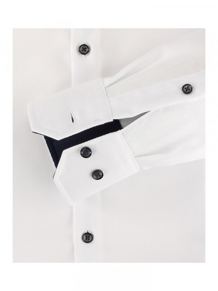 VENTI Regular Fit Camicia Bianco Button-Down Dobby - Vista 2