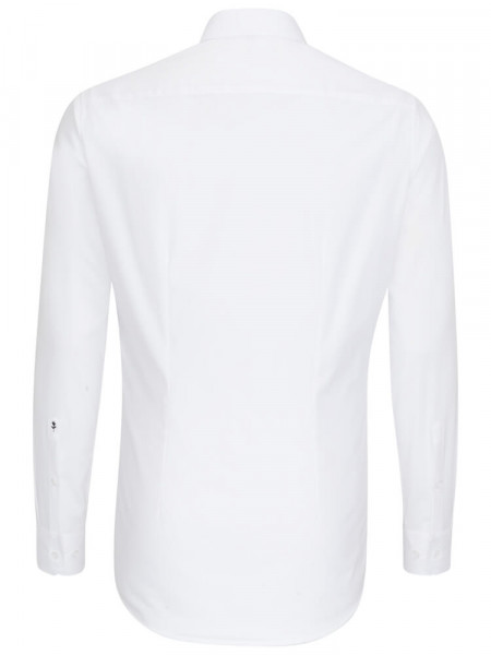 SEIDENSTICKER Extra Slim Fit Camicia Bianco Business Kent Popeline