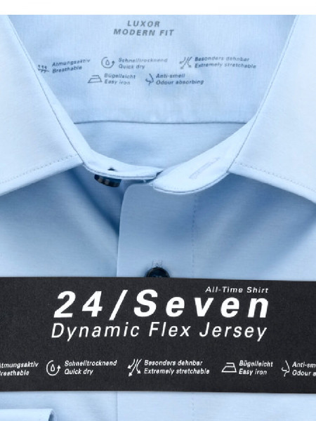 OLYMP Regular Fit Camicia Azzurro New Kent Jersey - Vista 1
