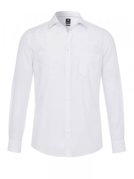 PURE Regular Fit Camicia Bianco Kent Popeline - Vista 1
