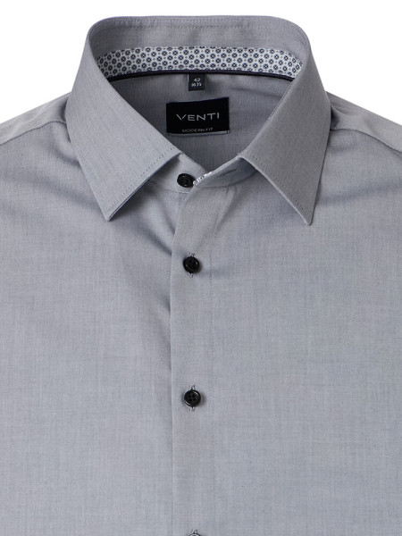 VENTI Regular Fit Camicia Antracite Kent Popeline - Vista 1