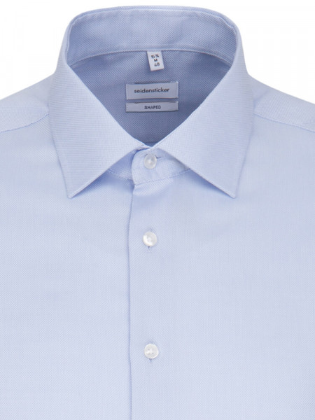 SEIDENSTICKER Tailored Fit Camicia Azzurro Business Kent Struktur - Vista 2