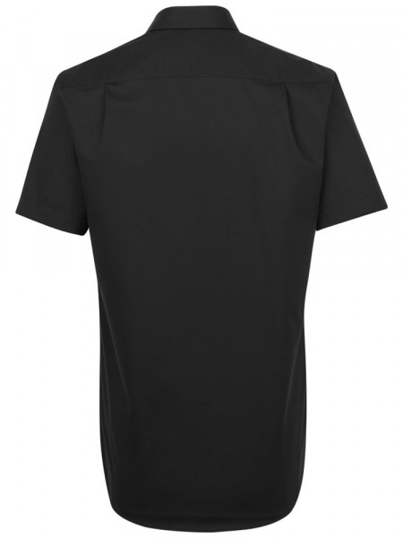 SEIDENSTICKER Regular Fit Camicia Nero Business Kent Popeline