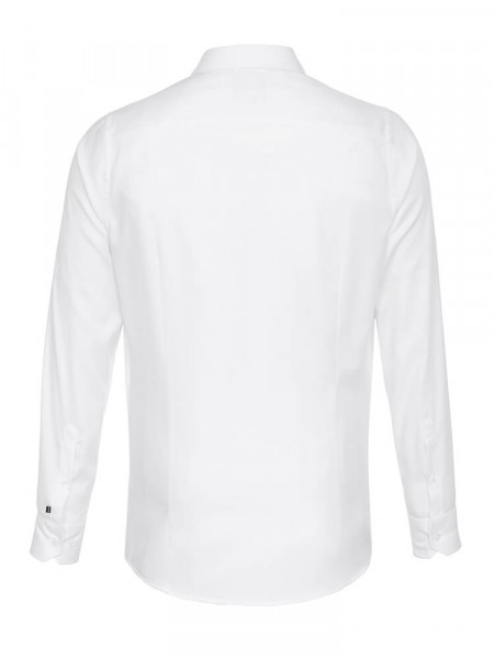 PURE Regular Fit Camicia Bianco Haifisch Popeline
