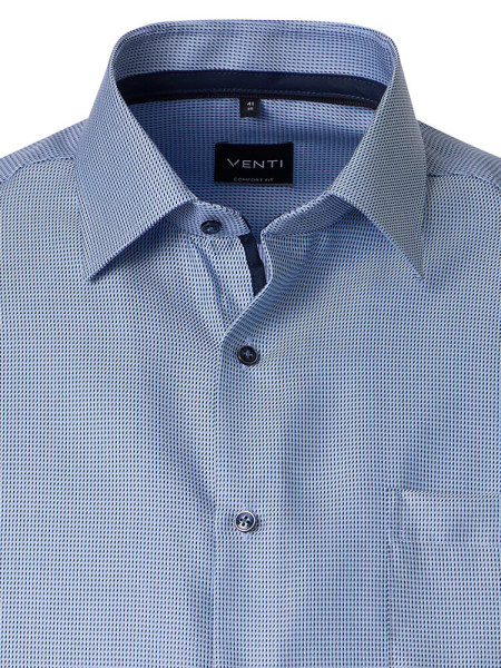 VENTI Comfort Fit Camicia Blu medio Kent Struktur - Vista 1