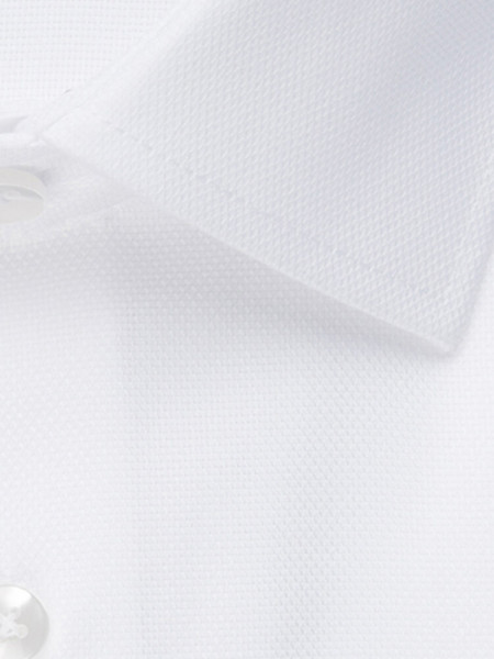 SEIDENSTICKER Slim Fit Camicia Bianco Business Kent Struktur - Vista 3