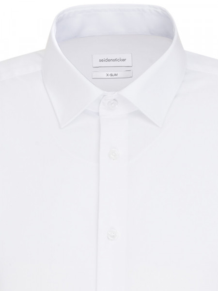 SEIDENSTICKER Extra Slim Fit Camicia Bianco Business Kent Popeline - Vista 2