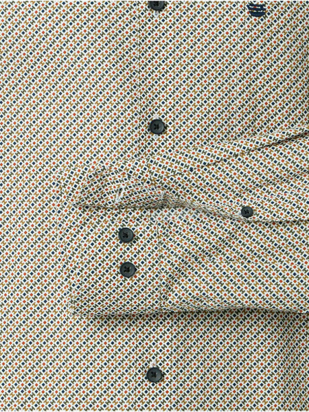 REDMOND Comfort Fit Camicia Marrone chiaro Kent Print - Vista 2