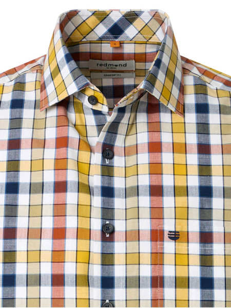 REDMOND Comfort Fit Camicia Giallo Kent Struktur - Vista 1