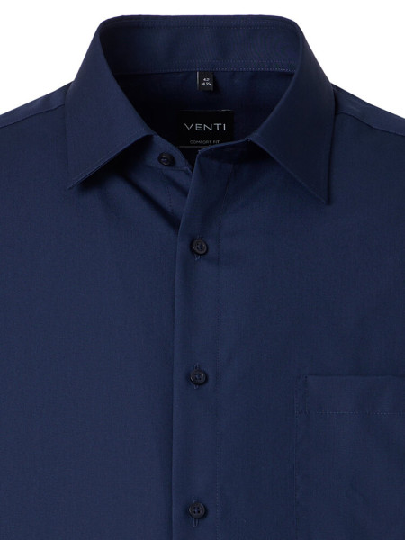 VENTI Comfort Fit Camicia Blu scuro Kent Popeline - Vista 1