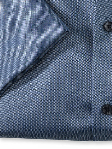 OLYMP Regular Fit Camicia Blu scuro Global Kent Struktur - Vista 2