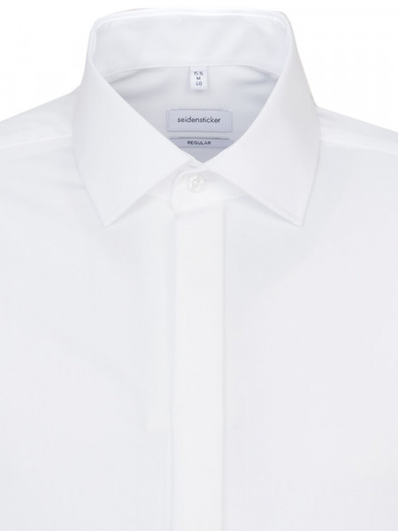 SEIDENSTICKER Regular Fit Camicia Bianco Business Kent Popeline - Vista 2