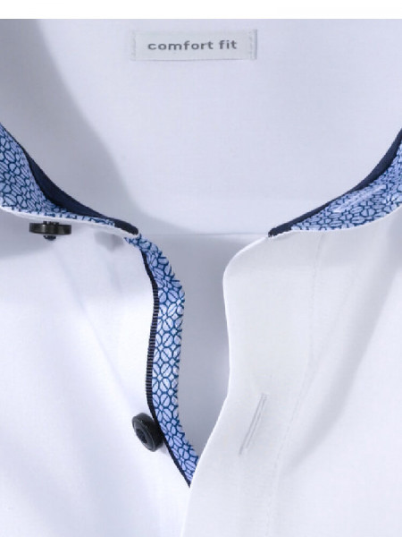 OLYMP Comfort Fit Camicia Bianco New Kent Popeline - Vista 1