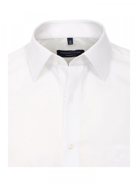 CASAMODA Comfort Fit Camicia Bianco Kent Popeline - Vista 1
