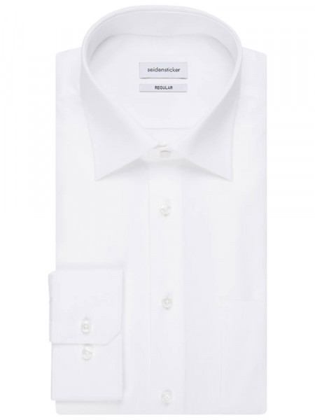 SEIDENSTICKER Regular Fit Camicia Bianco Business Kent Popeline - Vista 4