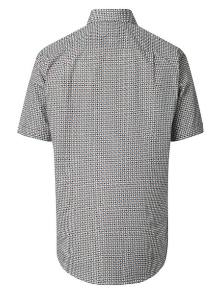 REDMOND Comfort Fit Camicia Rosso Kent Print