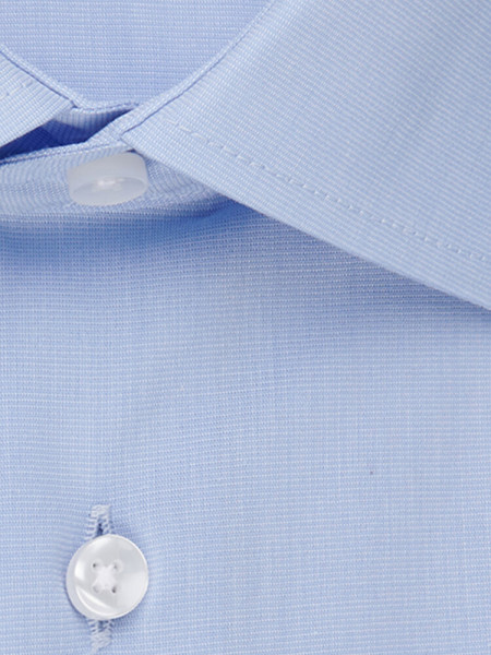 SEIDENSTICKER Slim Fit Camicia Azzurro Business Kent Fil à Fil - Vista 3