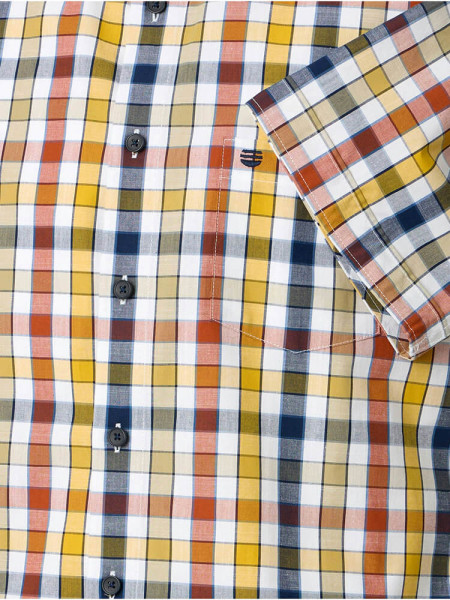 REDMOND Comfort Fit Camicia Giallo Kent Struktur - Vista 2