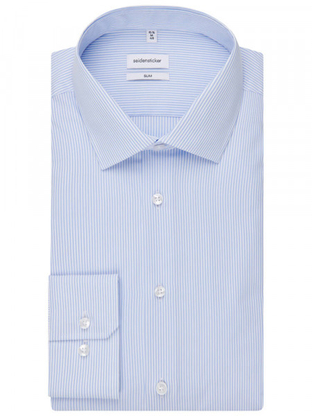 SEIDENSTICKER Slim Fit Camicia Azzurro Business Kent Office - Vista 4