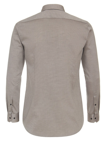 VENTI Slim Fit Camicia Marrone chiaro Kent Easy Care