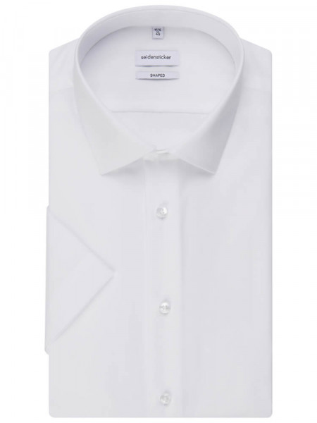 SEIDENSTICKER Tailored Fit Camicia Bianco Business Kent Popeline - Vista 4