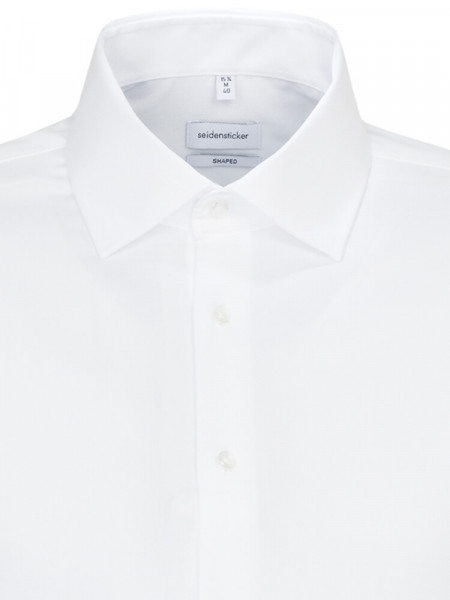 SEIDENSTICKER Tailored Fit Camicia Bianco Business Kent Struktur - Vista 2