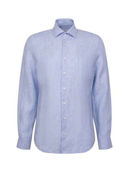 SEIDENSTICKER Slim Fit Camicia Azzurro New Kent Leinen