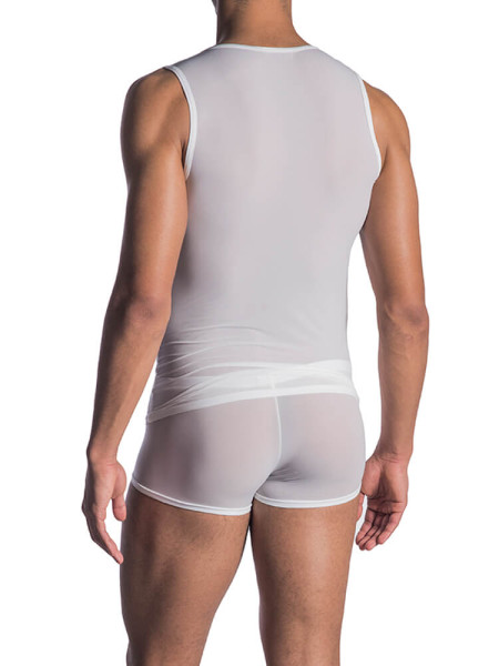 OLAF BENZ Regular Fit Bianco Microfaser