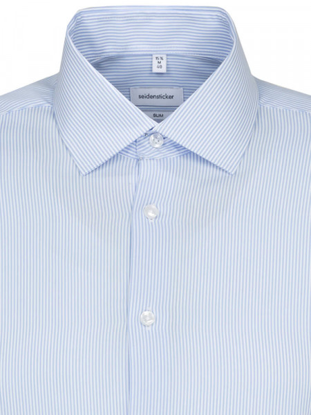 SEIDENSTICKER Slim Fit Camicia Azzurro Business Kent Office - Vista 2