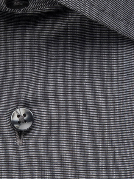 SEIDENSTICKER Regular Fit Camicia Antracite Business Kent Fil à Fil - Vista 3