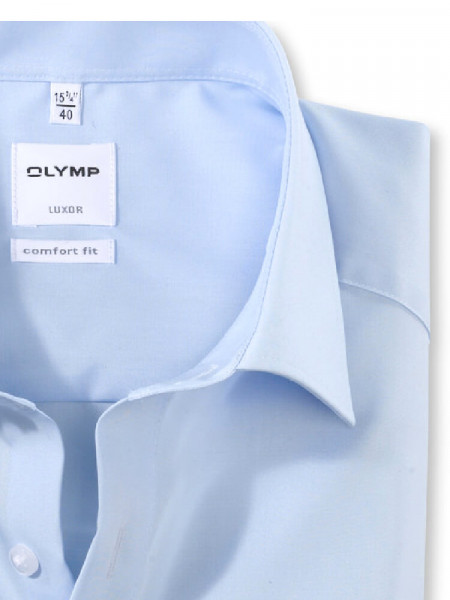 OLYMP Comfort Fit Camicia Azzurro New Kent Popeline