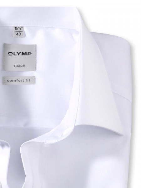 OLYMP Comfort Fit Camicia Bianco New Kent Popeline