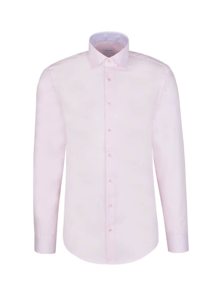 SEIDENSTICKER Slim Fit Camicia Rosé New Kent Struktur
