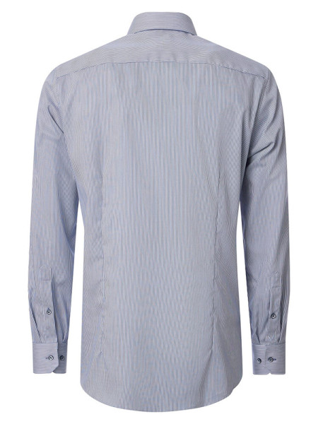 VENTI Regular Fit Camicia Blu scuro Button-Down Struktur