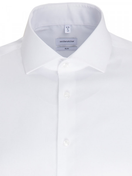 SEIDENSTICKER Slim Fit Camicia Bianco Haifisch Oxford - Vista 2