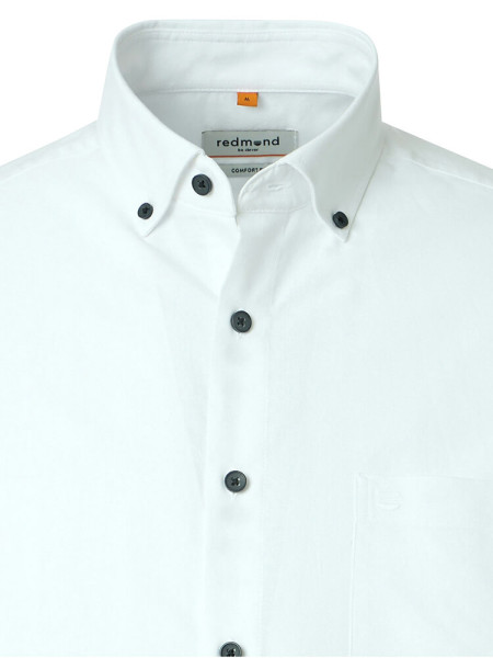 REDMOND Regular Fit Camicia Bianco Button-Down Fein Oxford - Vista 1